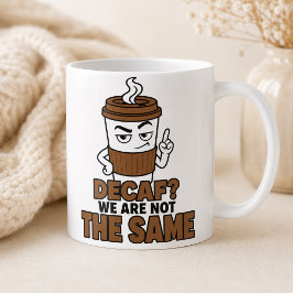 Caneca de Café Engraçada Decaf Não Somos os Mesmos