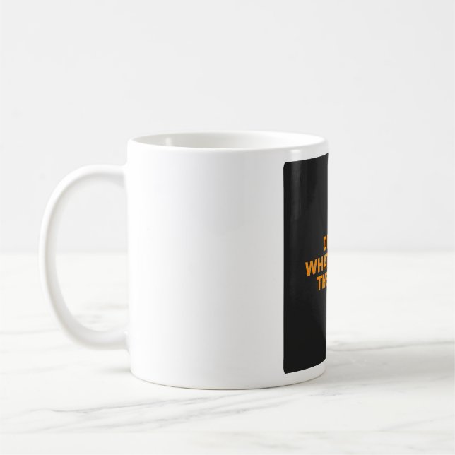 Caneca de Café Engraçada - Descafeinado Qual é o P (Esquerda)