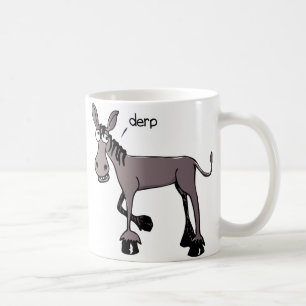 Caneca de café engraçada do asno de Derp