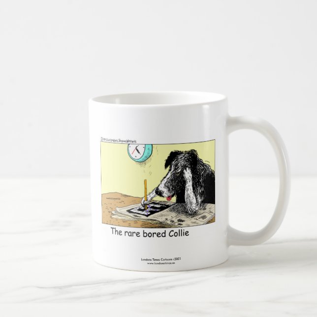 Caneca de café engraçada do Border Collie (Direita)