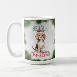 Caneca de café engraçada do cão Beagle Natal Pun
