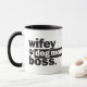 Caneca de café engraçada do chefe da mamã do cão (Com Donut)