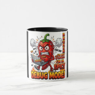 Caneca de café engraçada do modo de depuração Ca