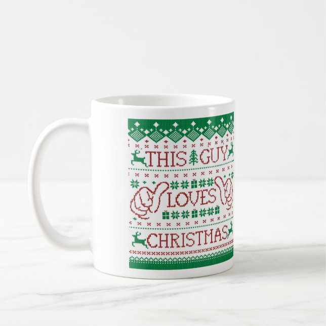 Caneca de café engraçada do Natal (Esquerda)