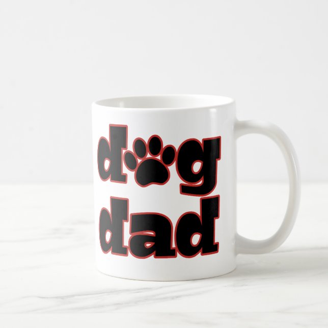 Caneca de café engraçada do pai do cão (Direita)