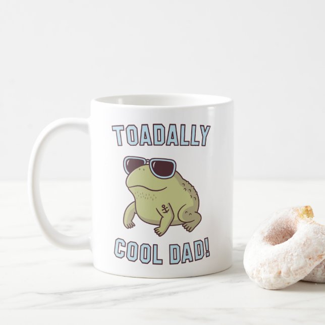 Caneca de café engraçada do sapo totalmente legal  (Com Donut)