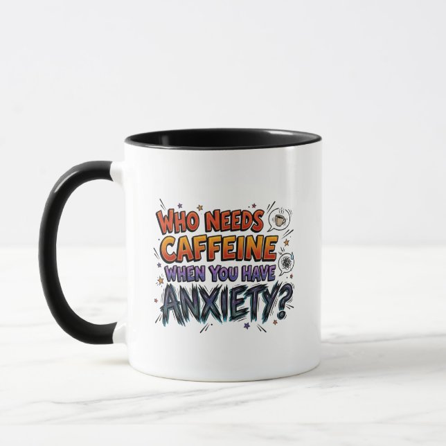 Caneca de Café Engraçada e Sarcástica sobre Ansied (Esquerda)