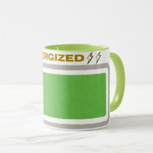 ☕ Caneca de Café Engraçada Energizada Design de