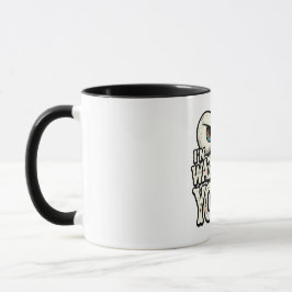 Caneca de café engraçada "ESTOU DE OLHO EM VOCÊ" c