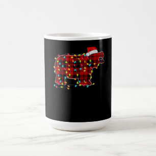 Caneca De Café Engraçada Família de Homens de Natal Hippo