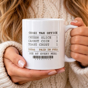Caneca de Café Engraçada Fatia de Queijo Imposto C