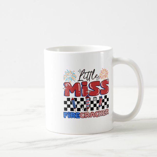 Caneca De Café Engraçada Menina Firecracker 4 De Julho Para Menin (Direita)