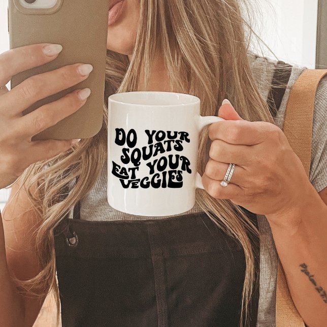 Caneca De Café Engraçada Motivational Mug Squats Malhações Mug (Criador carregado)