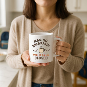 Caneca De Café Engraçada Mug Principal; Fazer Brechfast Pai