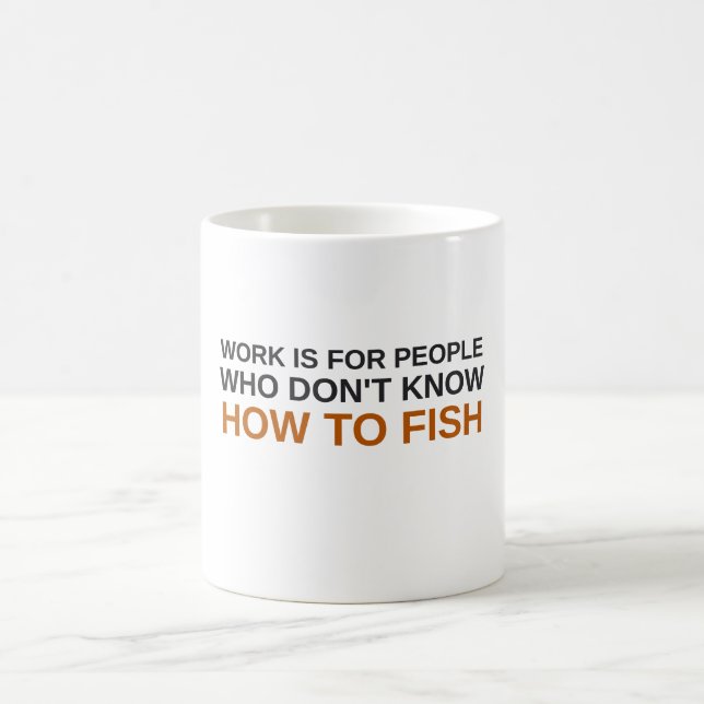 Caneca de Café Engraçada Não Sei Pescar (Centro)