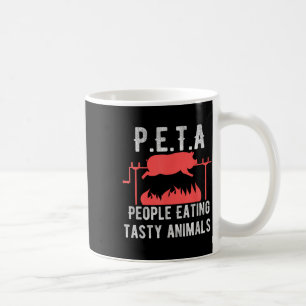 Caneca De Café Engraçada P.e.t.a. Pessoas Comendo Crianças Churra