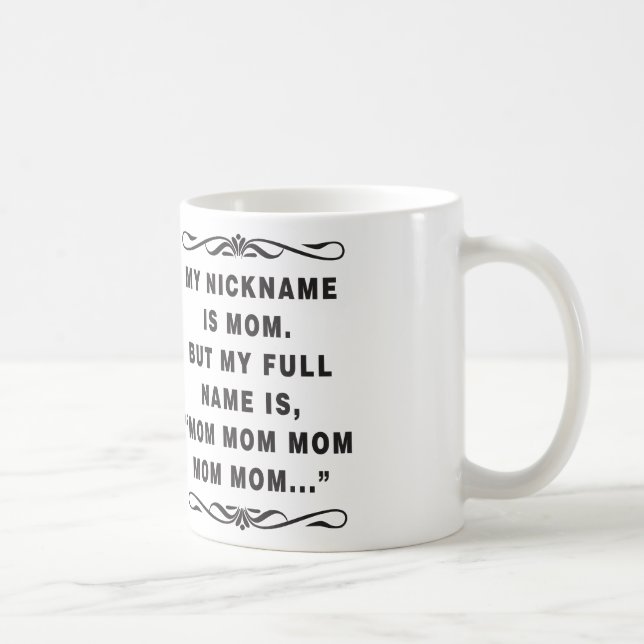 Caneca de café engraçada para a MAMÃ (Direita)