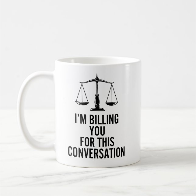 Caneca de café engraçada para advogados para profi (Esquerda)