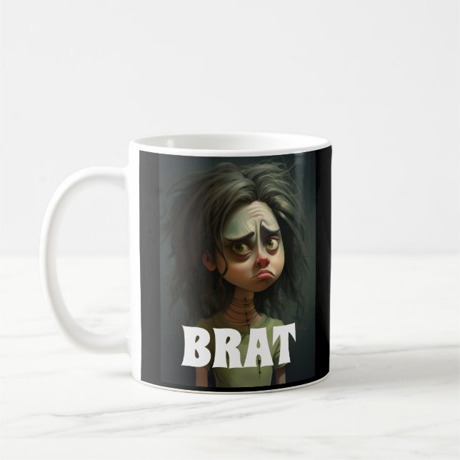 CANECA DE CAFÉ ENGRAÇADA PARA ESPOSA NAMORADA BRAT (Esquerda)