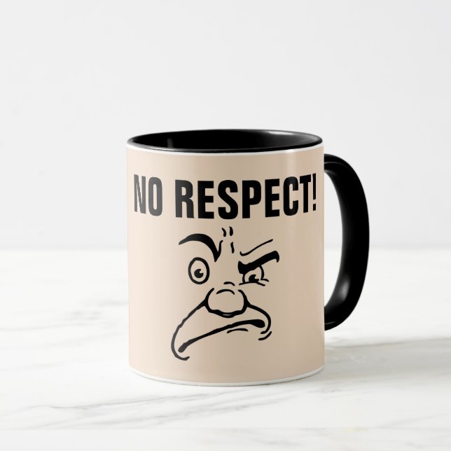 CANECA DE CAFÉ ENGRAÇADA PARA PAI, SEM RESPEITO! (Frente Esquerda)