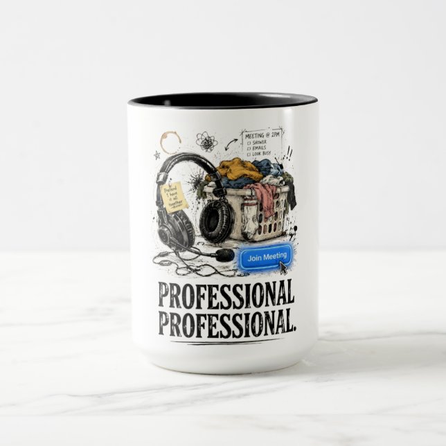 Caneca de café engraçada para profissionais que tr (Centro)