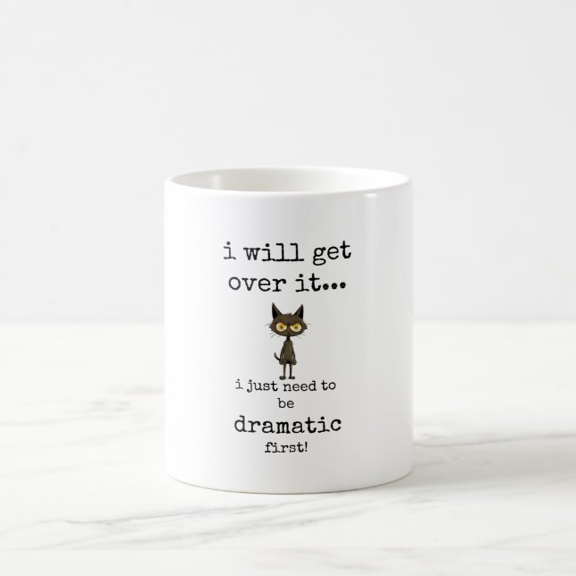 Caneca de café engraçada, sarcástica e dramática (Centro)