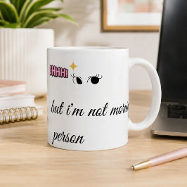 Caneca de café engraçada "Shhh... Não sou uma pess