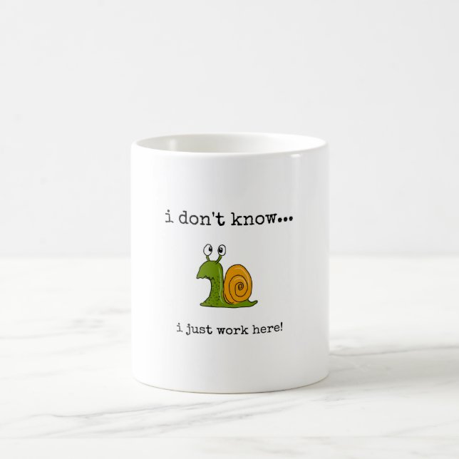 Caneca de café engraçada, trabalho, citação (Centro)