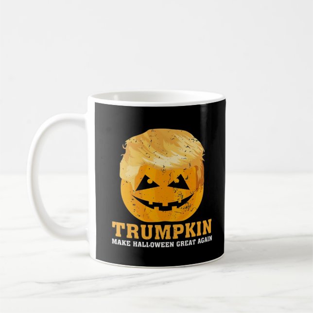 Caneca De Café Engraçada Trumpkin Faz Excelente De Halloween Nova (Esquerda)