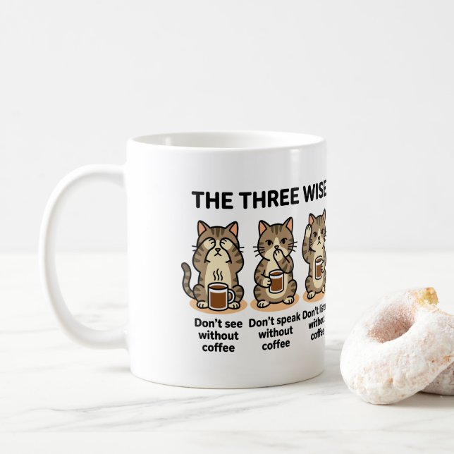 Caneca De Café Engraçado  (Com Donut)