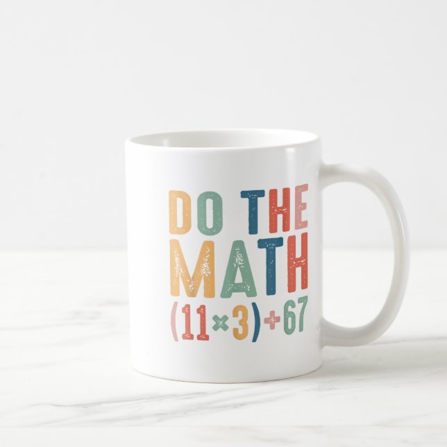 Caneca De Café Engraçado 100 Dias Equação Matemática Escolar Faça (Direita)