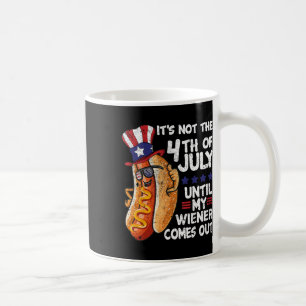 Caneca De Café Engraçado 4º De Julho O Quente-Canino Sai Do Par D