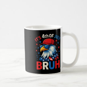 Caneca De Café Engraçado 4 de Julho Águia Bruh Americano