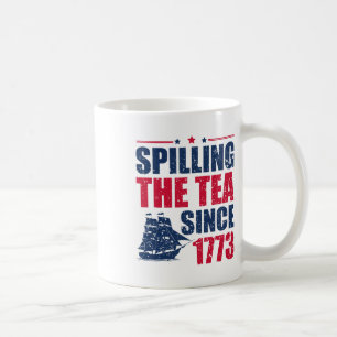 Caneca De Café Engraçado 4 De Julho Esmagando O Chá Desde 1773 Qu
