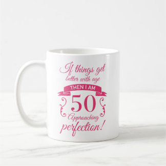 Caneca De Café Engraçado 50º aniversário "Perfeição"