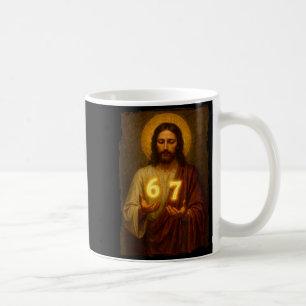 Caneca De Café Engraçado 6 7 Jesus. Meme Absurdo Seis Sete, Adole