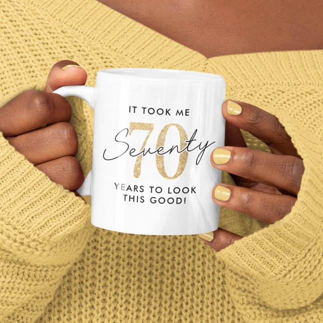 Caneca De Café Engraçado 70 Birthday Gift (Criador carregado)