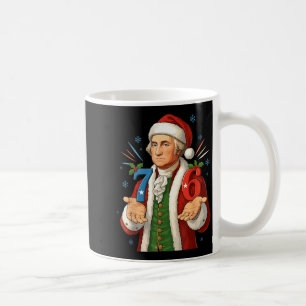 Caneca De Café Engraçado 7-6 6-7 George Washington Papai Noel 67 