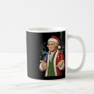 Caneca De Café Engraçado 7-6 6-7 George Washington Papai Noel 67