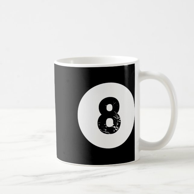 Caneca De Café Engraçado 8 Ball Magic Billiards Piscina Preguiços (Direita)