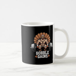 Caneca De Café Engraçado Ação de Graças à Turquia Ganha Ganhos de