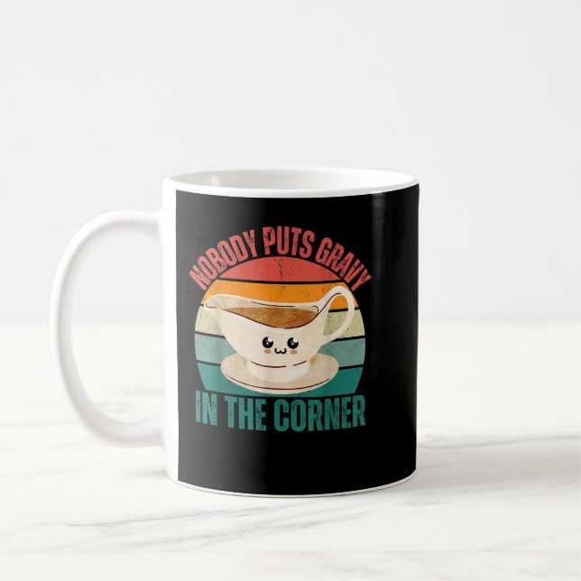 Caneca De Café Engraçado Ação De Graças Solta Ninguém Põe Gravida (Esquerda)