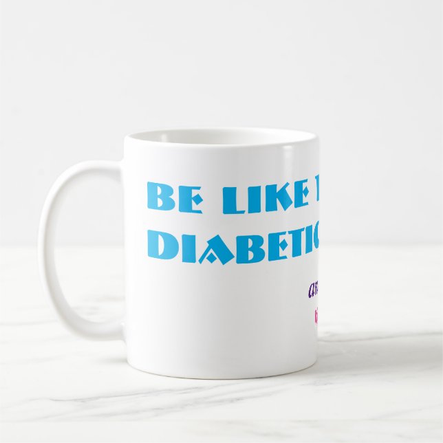 Caneca De Café Engraçado Açúcar Rollercoaster Diabetes Piada diab (Esquerda)