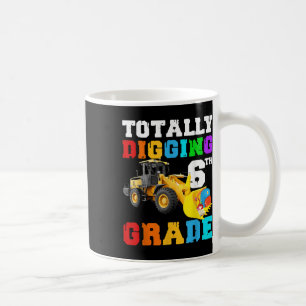 Caneca De Café Engraçado Adorando Trator da 6ª Série Primeiro Dia