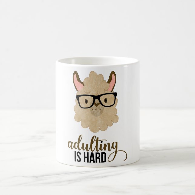 Caneca De Café Engraçado Adultar é o Hipster Duro Llama (Centro)