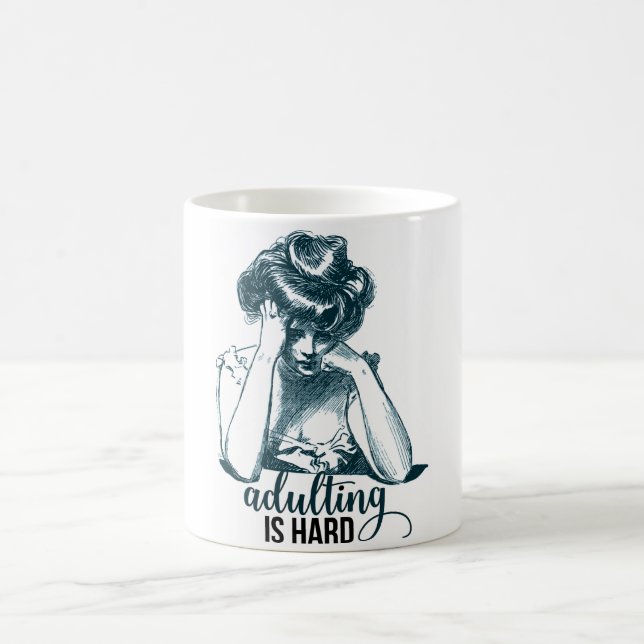 Caneca De Café Engraçado Adulto é Duro Gibson Girl (Centro)