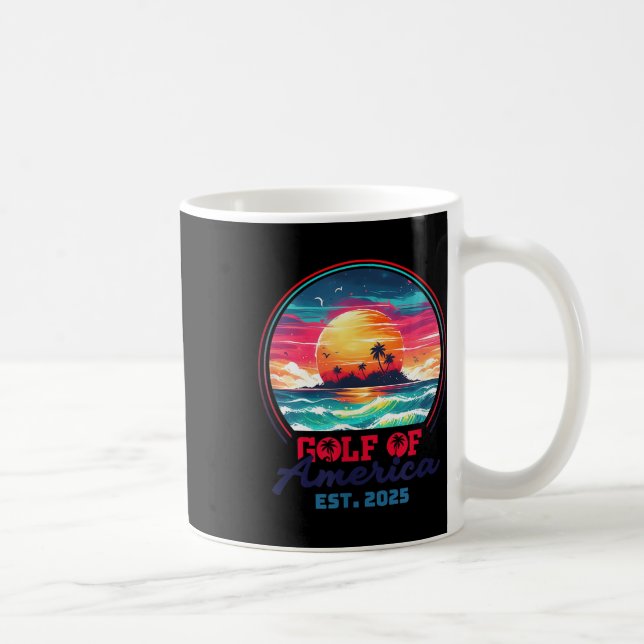 Caneca De Café Engraçado América Americana Shirt Golfo Dos Eua Am (Direita)