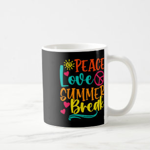 Caneca De Café Engraçado Amor Pela Paz E Férias De Verão