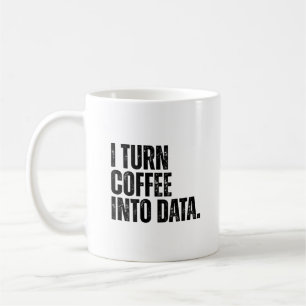 Caneca De Café Engraçado Analista De Dados Que Transformo Café Em