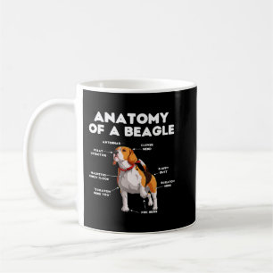 Caneca De Café Engraçado Anatomia de um Beagle 93